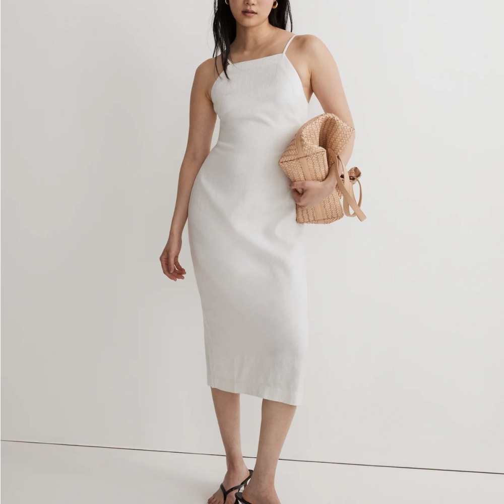 Madewell White Linen Midi Dress - NWT